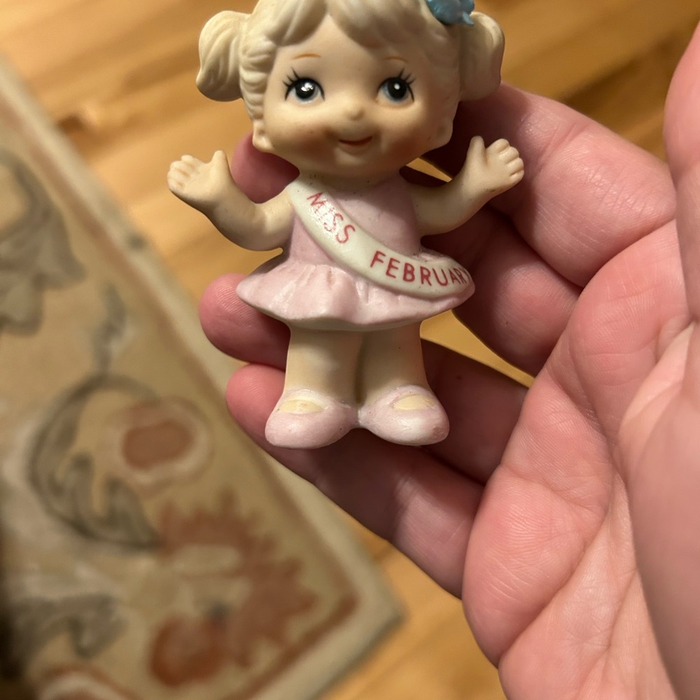 Russ Berrie Miss February Princess Doll with Pink Dress